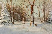 Walter Moras Winter oil painting on canvas